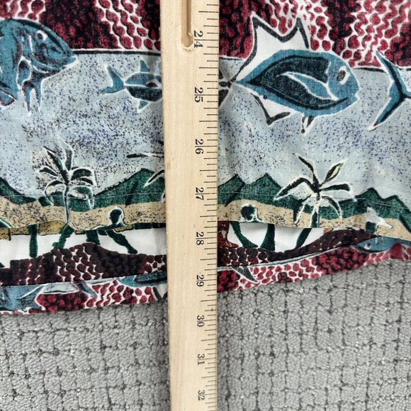 Vintage Avi Kahala Shirt Mens Size XL Multi Pullover Short Sleeve Fish Surfer - Picture 8 of 11